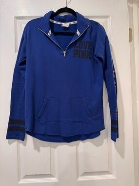 Victoria's Secret PINK Royal Blue Fleece Pullover